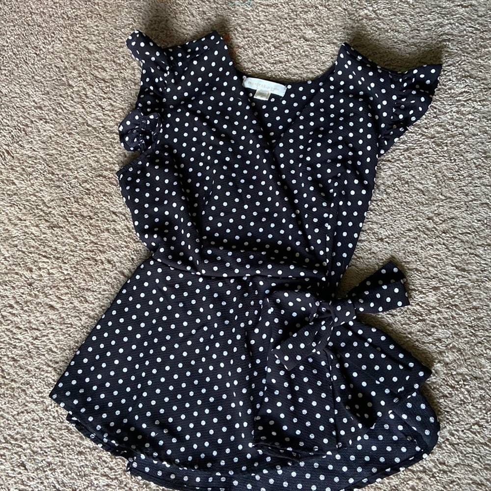 Peplum top polka dot size medium
